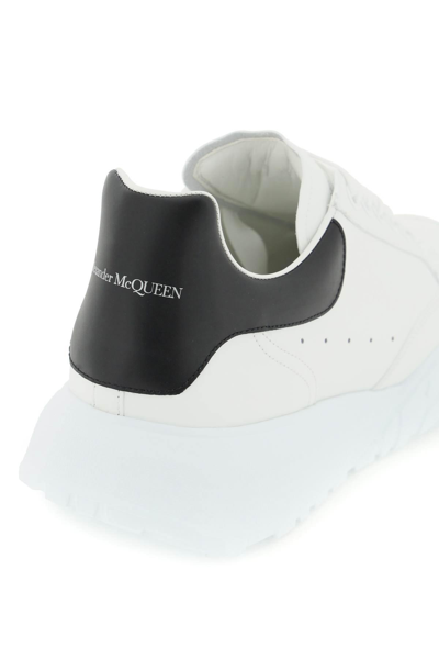Shop Alexander Mcqueen Oversize Trainer Court Sneakers In White,black