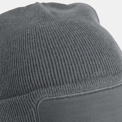 Shop Beechfield Original Patch Recycled Beanie In Grey