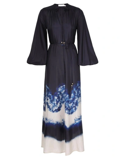 Shop Zimmermann Junie Billow Maxi Dress In Blue