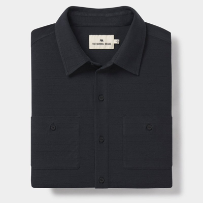 Shop The Normal Brand Sequoia Jacquard Long Sleeve Button Down In Black