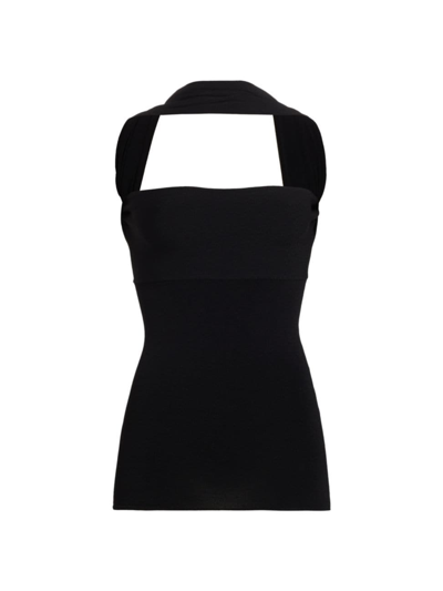 Shop Totême Women's Slip-through Knit Top In Black