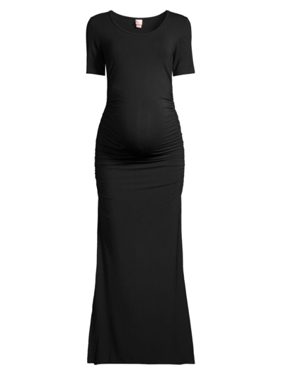 Shop Nom Maternity Women's Hugo Jersey Maternity Maxi Dress In Black