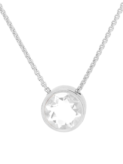 Shop Dean Davidson Women's Signature Midi 22k Goldplated Quartz Pendant Necklace In Crystal Quartz Silver