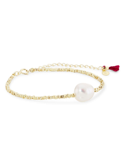 Shop Shashi Women's Giselle 14k-gold-plated & Freshwater Pearl Bracelet