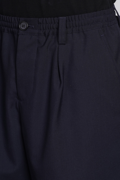 Shop Marni Pants In Blue Wool