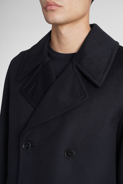 Shop Mackintosh Redford Coat In Blue Wool