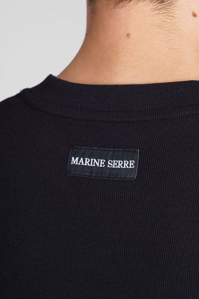 Shop Marine Serre Polo In Black Cotton