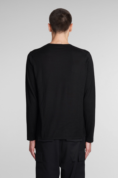 Shop Laneus T-shirt In Black Wool