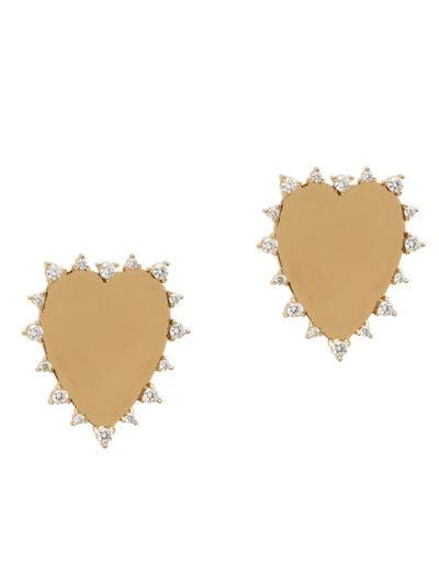 Shop Mignonne Gavigan Women's Everlasting 14k-gold-plated & Cubic Zirconia Heart Stud Earrings