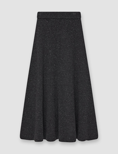 Shop Joseph Tweed Knit Skirt In Black