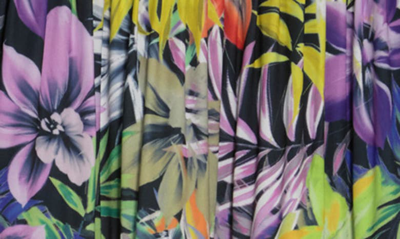 Shop Elie Elie Tahari Tropical Print Midi Skirt In Multi Tropical Floral Print