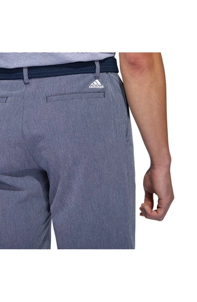 Shop Adidas Golf Crosshatch Performance Golf Shorts In Collegiate Navy/ White