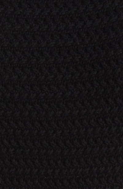 Halogen Textured Scallop Trim Sweater Tank In Rich Black