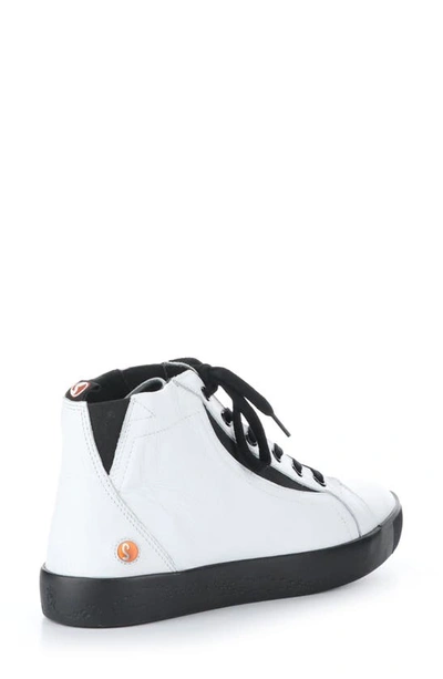 Softinos By Fly London Shy High Top Sneaker In 003 White Smooth Leather