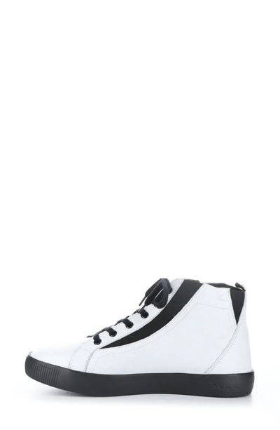 Softinos By Fly London Shy High Top Sneaker In 003 White Smooth Leather
