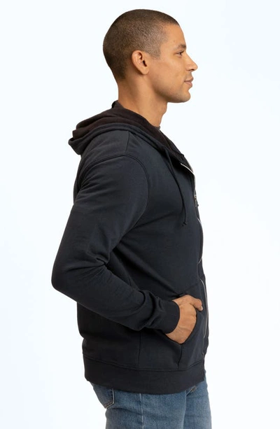 Shop Threads 4 Thought Hooded Zip Sweater In Midnight