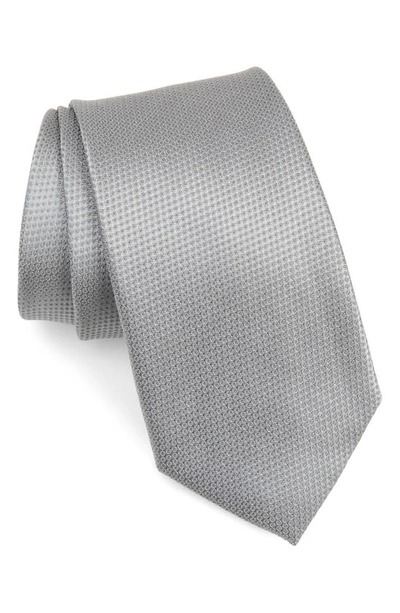 Shop Nordstrom Morton Silk Tie In Charcoal