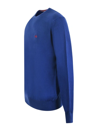 Shop La Martina Sweaters In Blu Elettrico