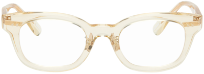 Shop Yuichi Toyama Beige Lcy Glasses In Vintage Clear