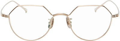 Shop Yuichi Toyama Gold Ludwig Glasses In Hairline Gold / Gold
