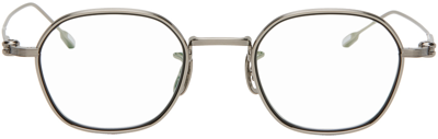 Shop Yuichi Toyama Gunmetal Bankside Glasses In Metal Light Gray / M