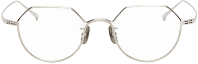 Shop Yuichi Toyama Silver Ludwig Glasses In Hairline Silver / Si