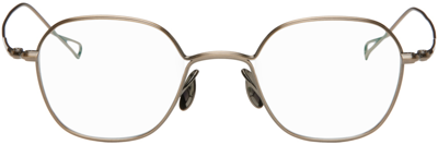 Shop Yuichi Toyama Gold Albers Glasses In Antique Gold