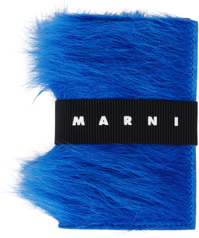 Shop Marni Blue Tri-fold Wallet In 00b56 Royal