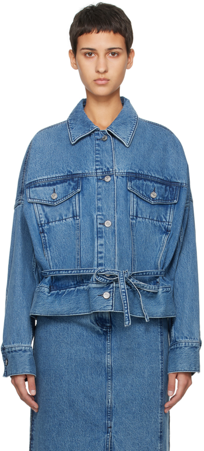 Shop 3.1 Phillip Lim / フィリップ リム Blue Boxy Denim Jacket In Bl400 Blue