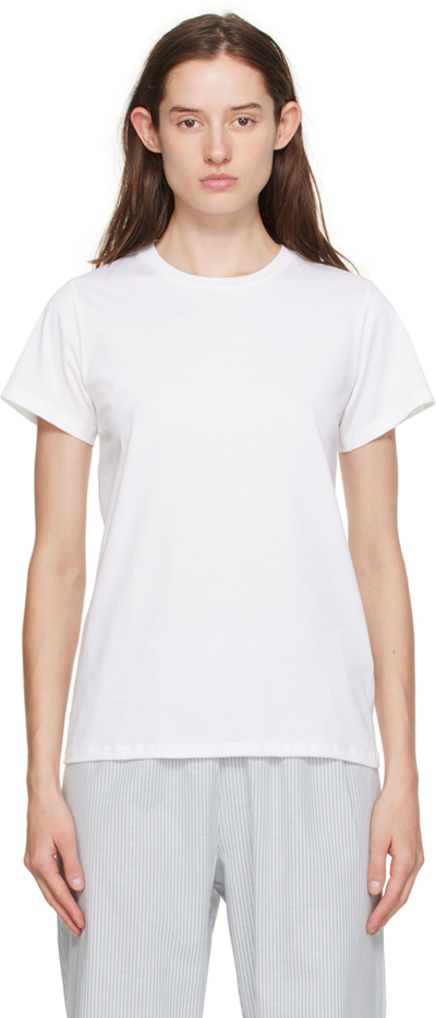 Shop Baserange White Crewneck T-shirt In Off White