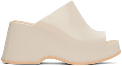 Shop Melissa Beige Patty Heeled Sandals In Ao704 Nude