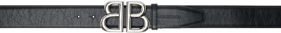 Shop Balenciaga Black Monaco Belt In 1000 Black