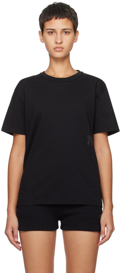 Shop Alexander Wang T Black Puff T-shirt In 001 Black