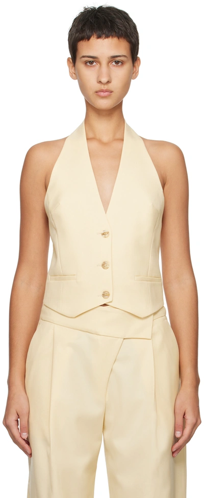 Shop Esse Studios Yellow Delphi Vest In Butter