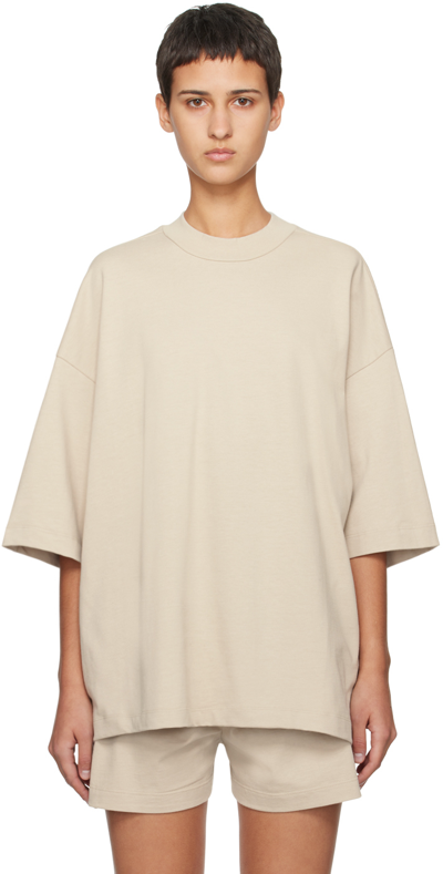 Shop Fear Of God Taupe 'the Lounge' T-shirt In 024 Cement