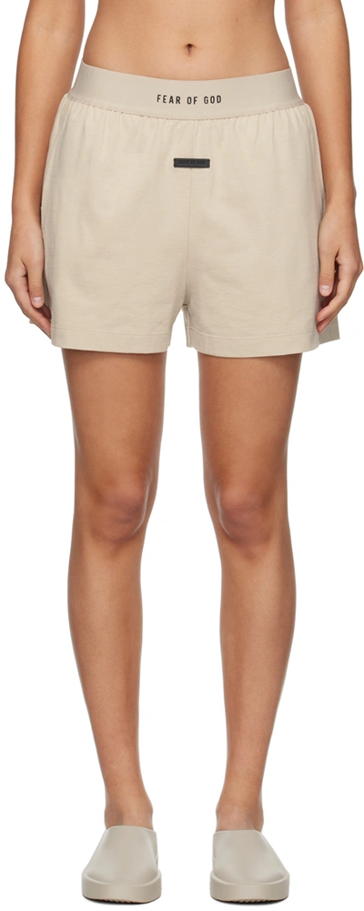 Shop Fear Of God Taupe 'the Lounge' Shorts In 024 Cement