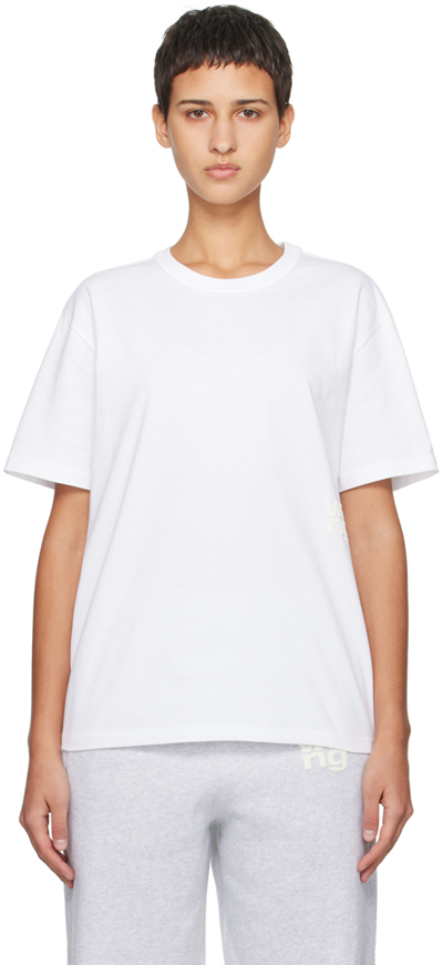Shop Alexander Wang T White Puff T-shirt In 100 White