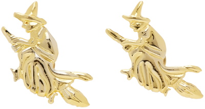 Shop Chopova Lowena Gold Witching Earrings