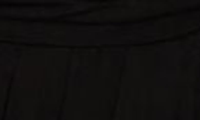 Go Couture Cowl Neck Asymmetric Slit Dress In Black