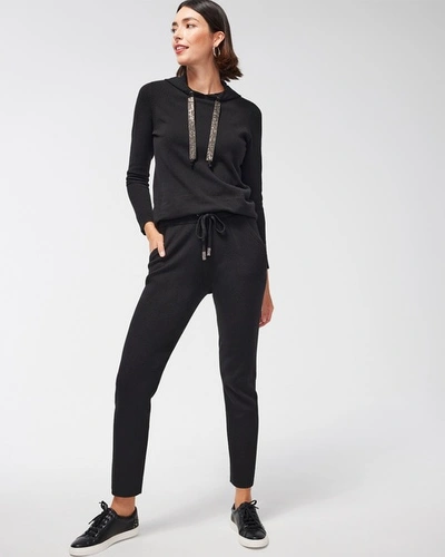 Chico's Luxe Cashmere Blend Ankle Pants In English Cream Size 4 |  Zenergy In Ivory