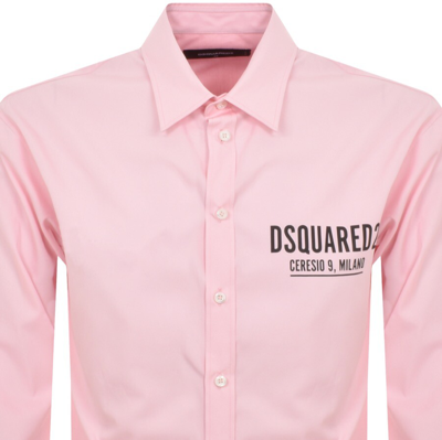 Shop Dsquared2 Ceresio 9 Long Sleeve Shirt Pink