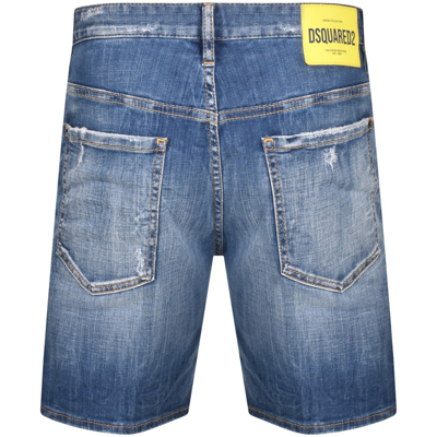 Shop Dsquared2 Marine Denim Shorts Blue