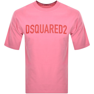 Shop Dsquared2 Loose Fit T Shirt Pink