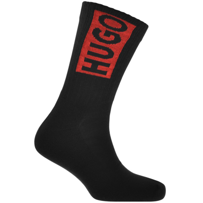 Shop Hugo Multi Colour 3 Pack Logo Socks In Black