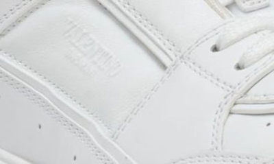 Valentino Leather Freedots Sneakers Studded Detailing In Obo Bianco/bianco