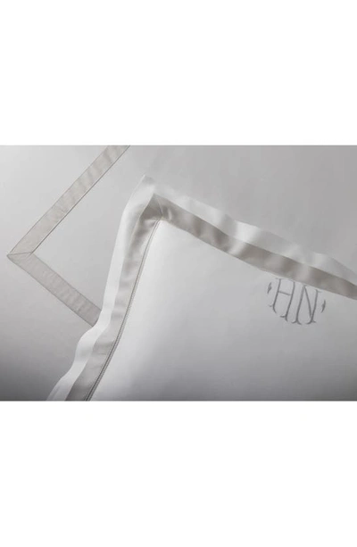 Matouk Ambrose 600 Thread Count Cotton Sateen Duvet Cover In Bone/ Bone