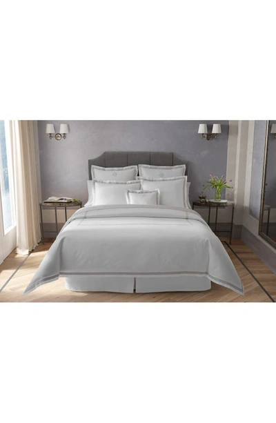 Matouk Ambrose 600 Thread Count Cotton Sateen Duvet Cover In Bone/ Bone