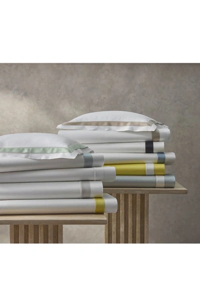 Matouk Ambrose 600 Thread Count Cotton Sateen Duvet Cover In Bone/ Bone