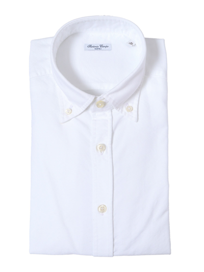 Shop Sartoria Del Campo-sonrisa Button-down Shirt In White