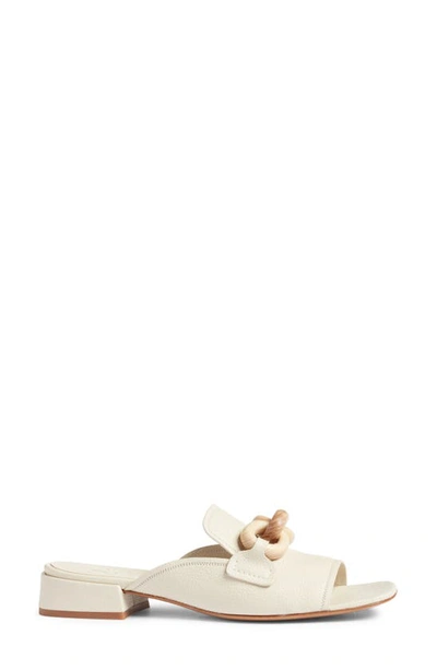 Pedro Garcia Enna Slide Sandal In Ivory Petitgrain